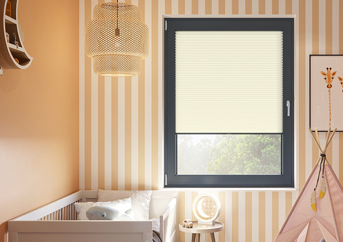 Solaris, Creme - Stick Fit Pleated Blind - Image 3